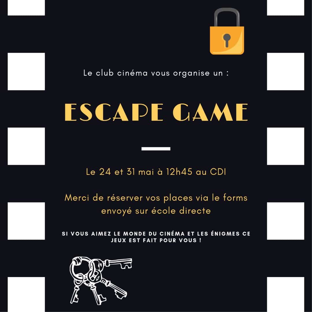 Escape Game par le Club Cinéma
